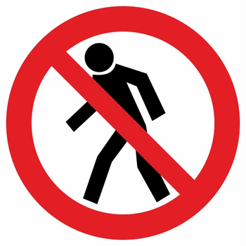 P03 проход запрещен (пленка, 700х700 мм) - Охрана труда на строительных площадках - Знаки безопасности - Магазин охраны труда Протекторшоп